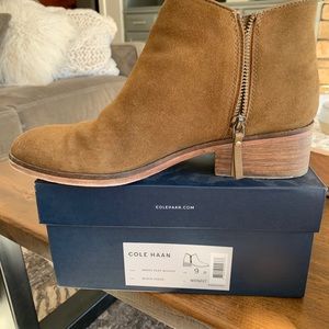 Cole Haan tan suede bootie. Good used condition
